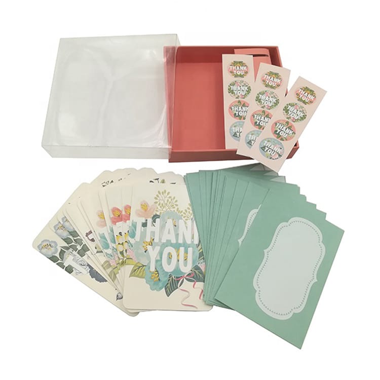 Custom Printed New Year Thank you Note Card Set view 3