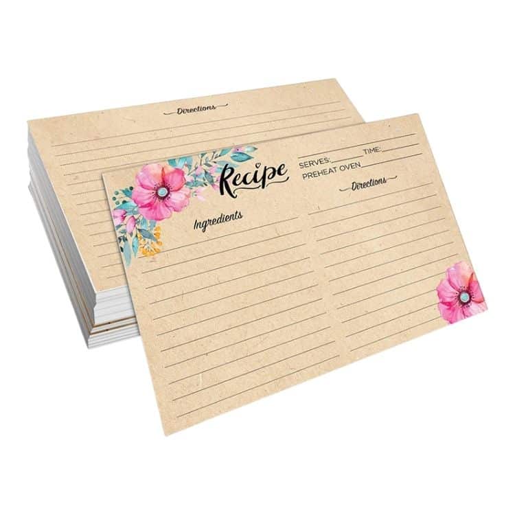 Custom Printed Recipe Card Menu Cards — custom card printing