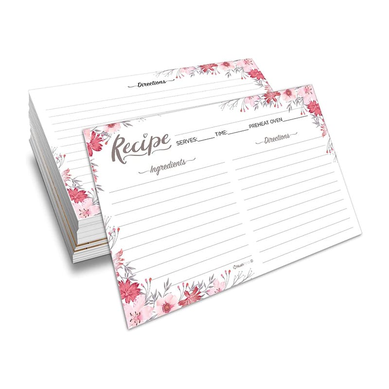 Custom Printed Recipe Card Menu Cards view 3