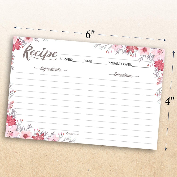 Custom Printed Recipe Card Menu Cards view 4