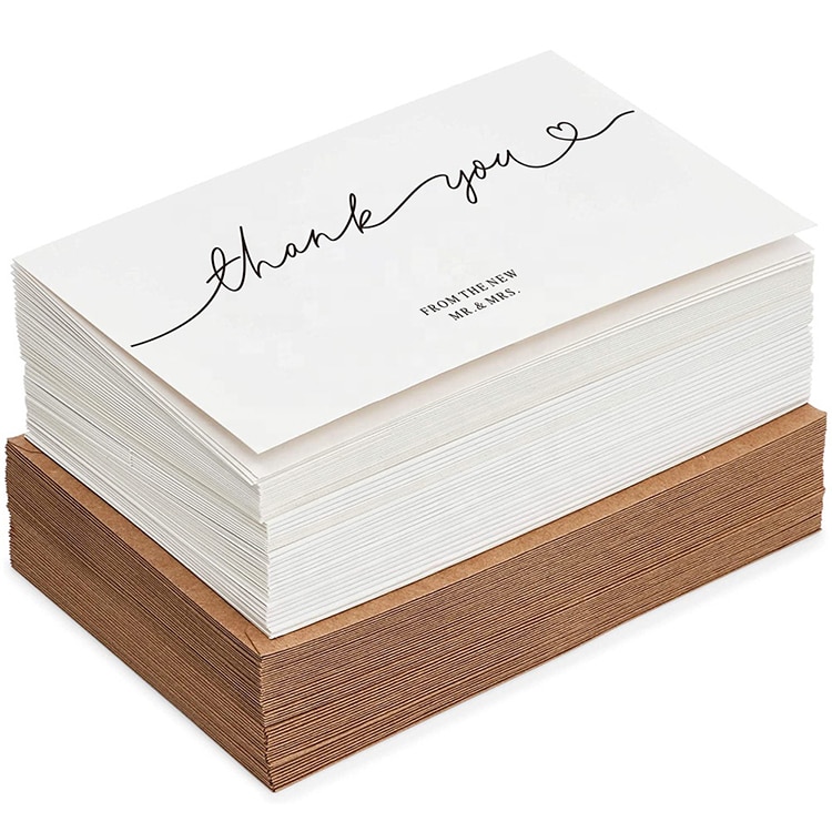 Custom Printing Blank Wedding Thank You Cards — custom card printing