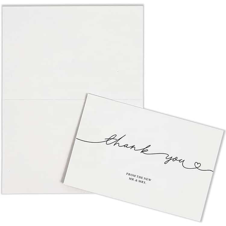 Custom Printing Blank Wedding Thank You Cards view 4