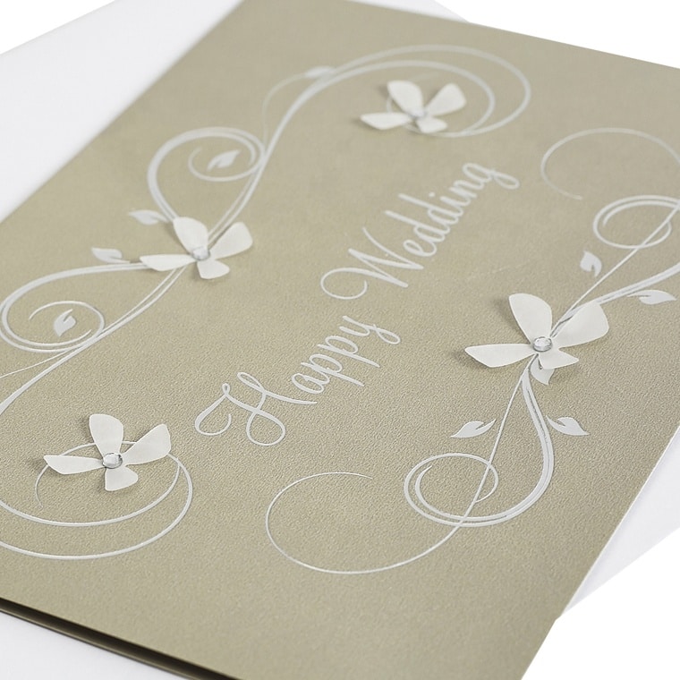 Custom Printing Flower Wedding Greeting Cards view 3