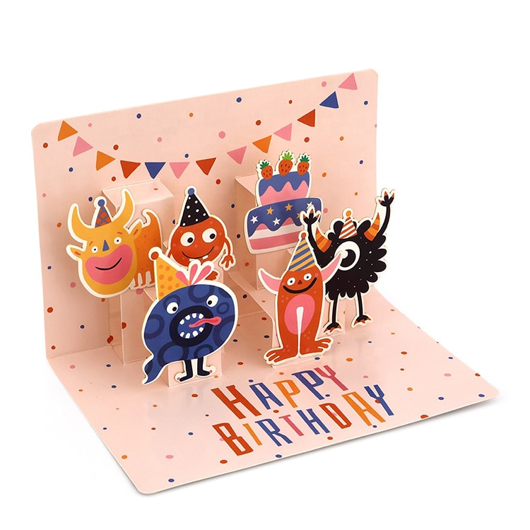 Custom Printing Funny 3D Pop Up Greeting Cards — custom card printing