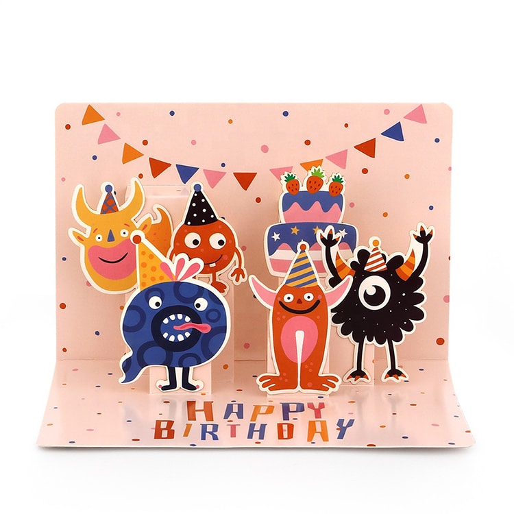 Custom Printing Funny 3D Pop Up Greeting Cards view 2