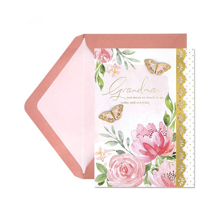 Custom Printing Gold Foil Happy Mothers Day Greeting Card — custom card printing