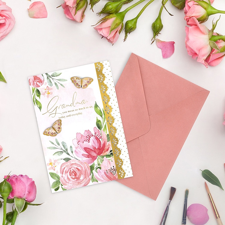 Custom Printing Gold Foil Happy Mothers Day Greeting Card view 2