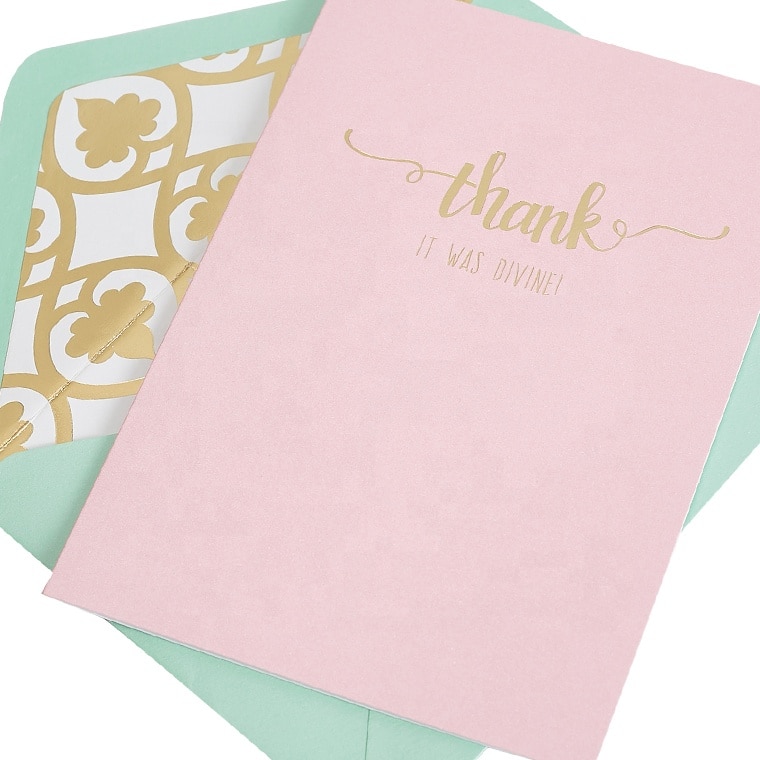 Custom Printing Gold Foil Thank You Card view 3