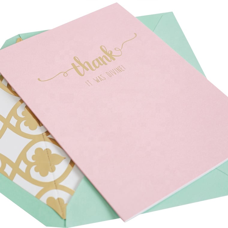 Custom Printing Gold Foil Thank You Card view 4
