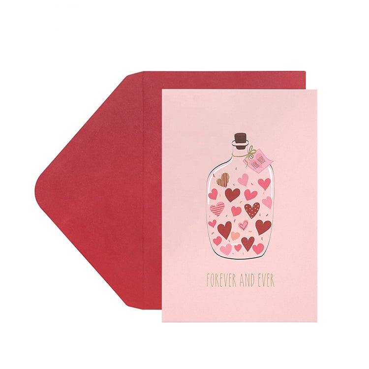Custom Printing I Love You Valentines Day Greeting Cards — custom card printing