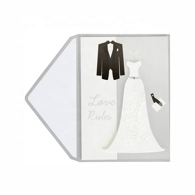 Custom Printing Romantic 3D Wedding Cards — custom card printing