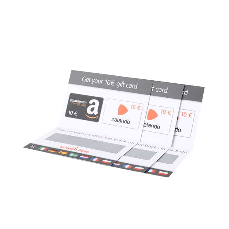 Custom Promotion Gift Buy Code Scratch Card — custom card printing
