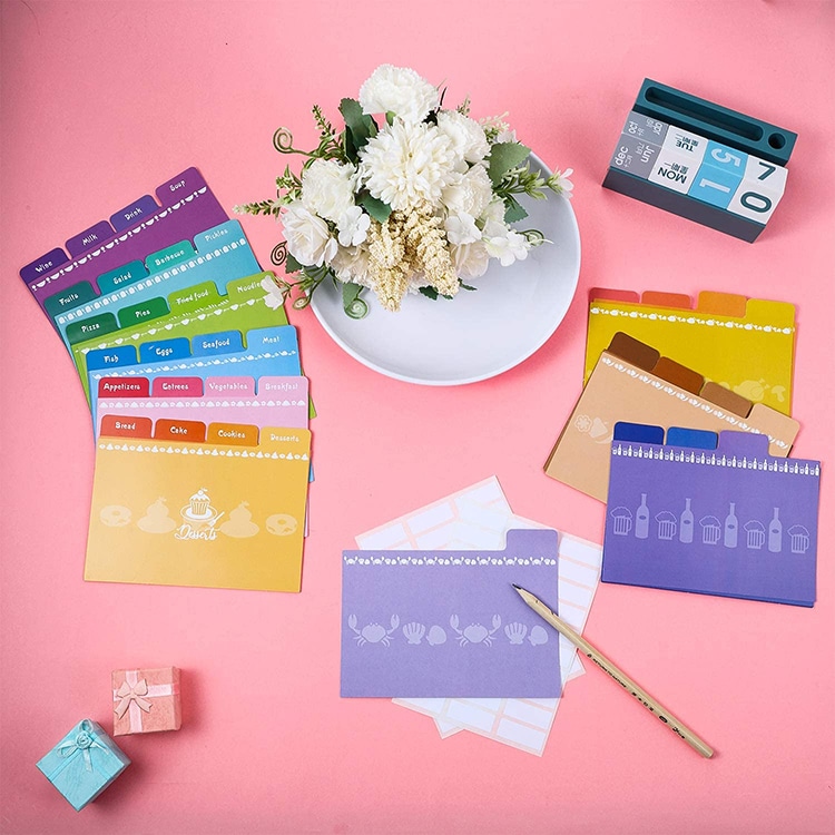 Custom Recipe Card set with Dividers Tabs view 2