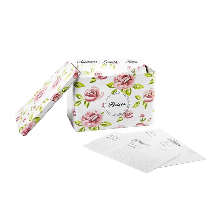 Custom Recipe card with divider and Box in Gift Set view 3