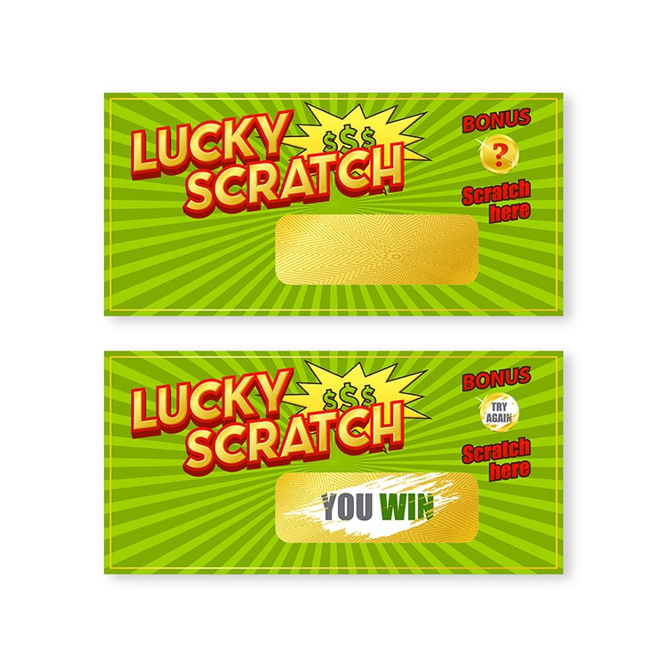 Custom Scratch Cards Win Lottery Ticket — custom card printing