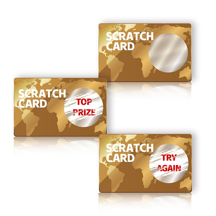 Custom Scratch Cards Win Lottery Ticket view 2