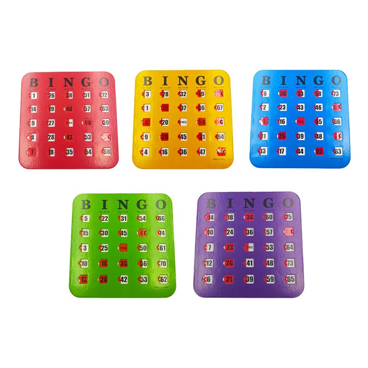 Custom Shutter Slide Bingo Cards with Big Tabs view 2