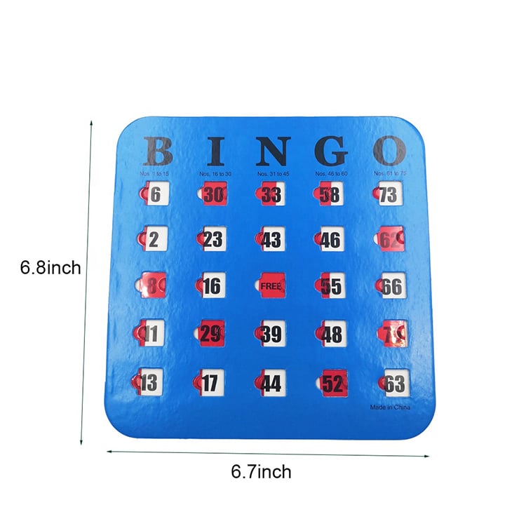 Custom Shutter Slide Bingo Cards with Big Tabs view 3