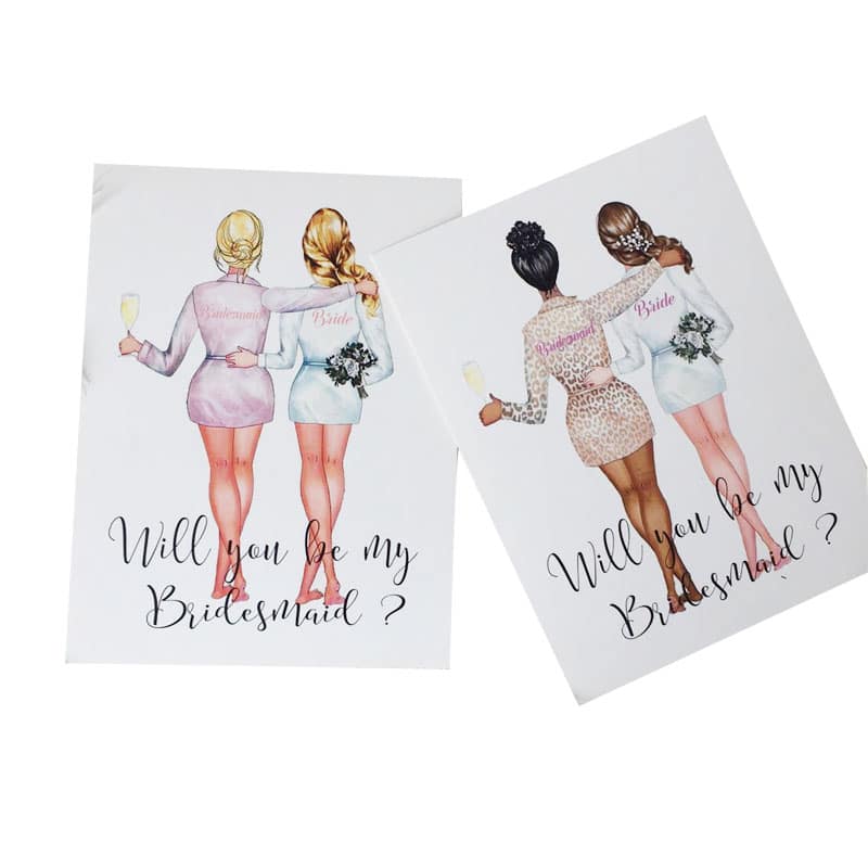 Custom Wedding Invitation Card Will You Be My Bridesmaid Card — custom card printing