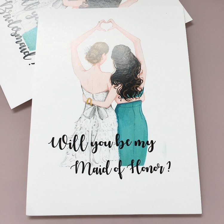Custom Wedding Invitation Card Will You Be My Bridesmaid Card view 2