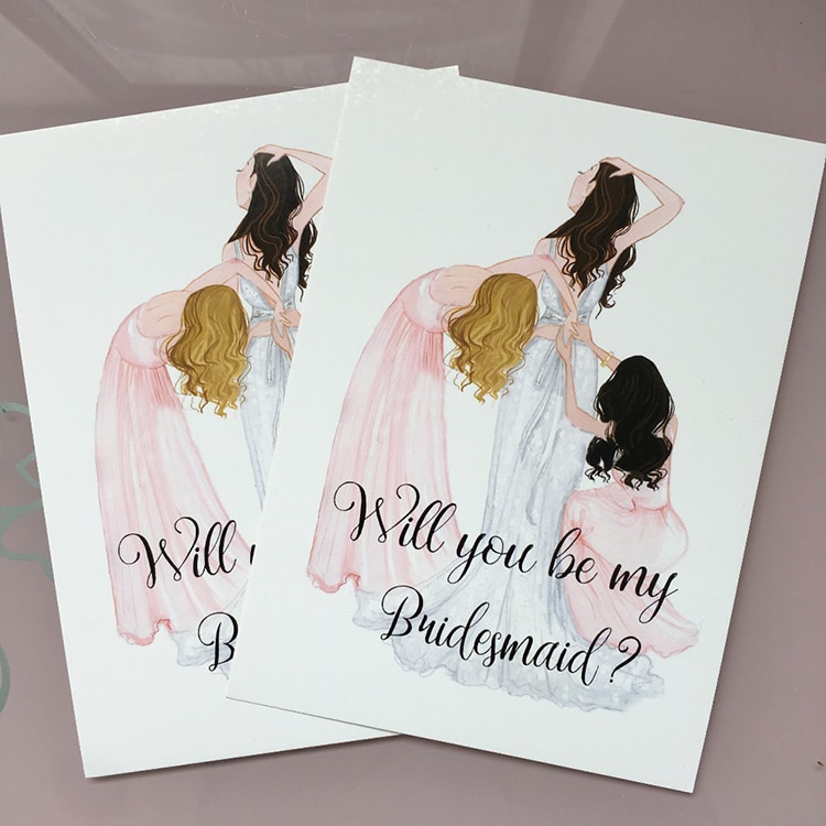 Custom Wedding Invitation Card Will You Be My Bridesmaid Card view 3