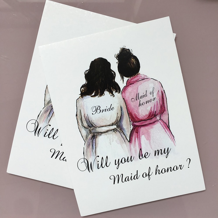 Custom Wedding Invitation Card Will You Be My Bridesmaid Card view 4