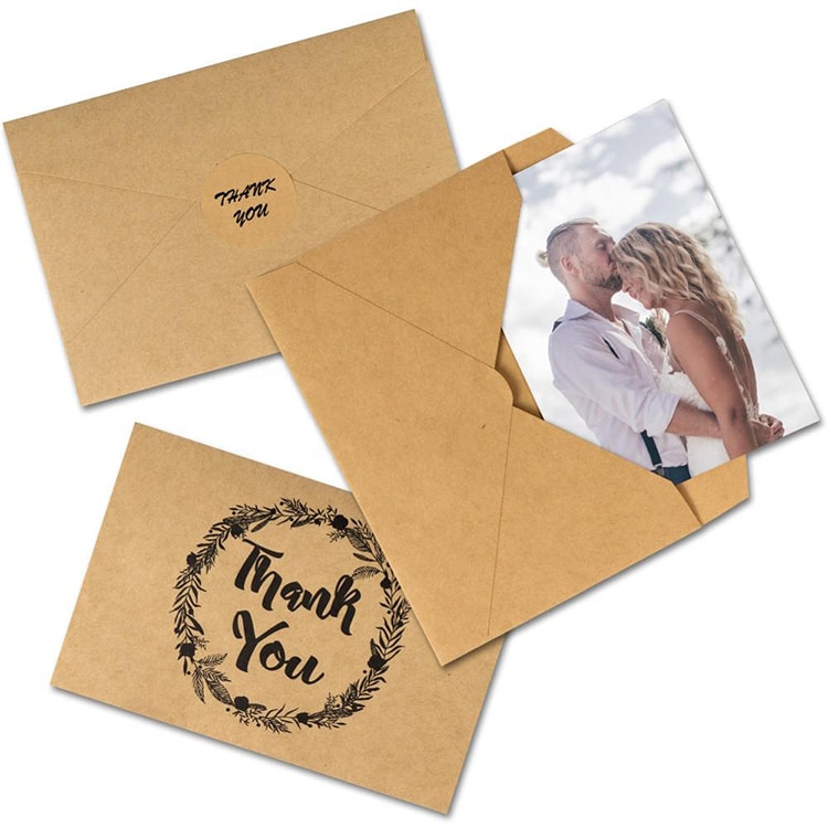 Custom Wedding Invitations Thank You Card — custom card printing
