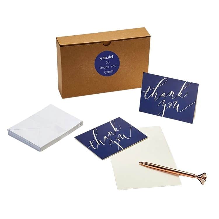 Custom blue Thank You Cards — custom card printing