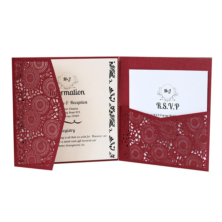 Custom business Invitation card with envelope view 2