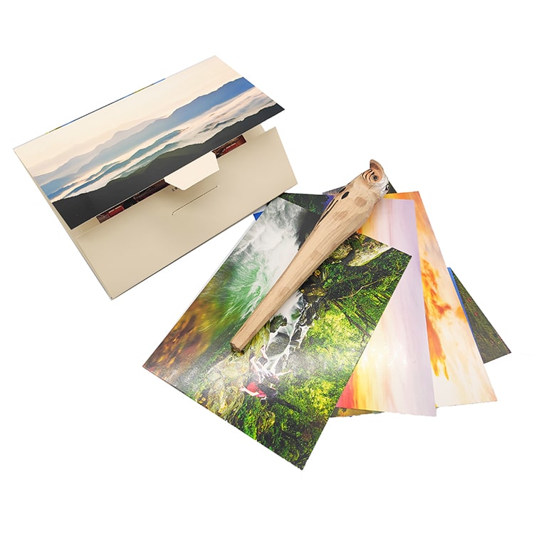 Custom business holiday card postcard view 2