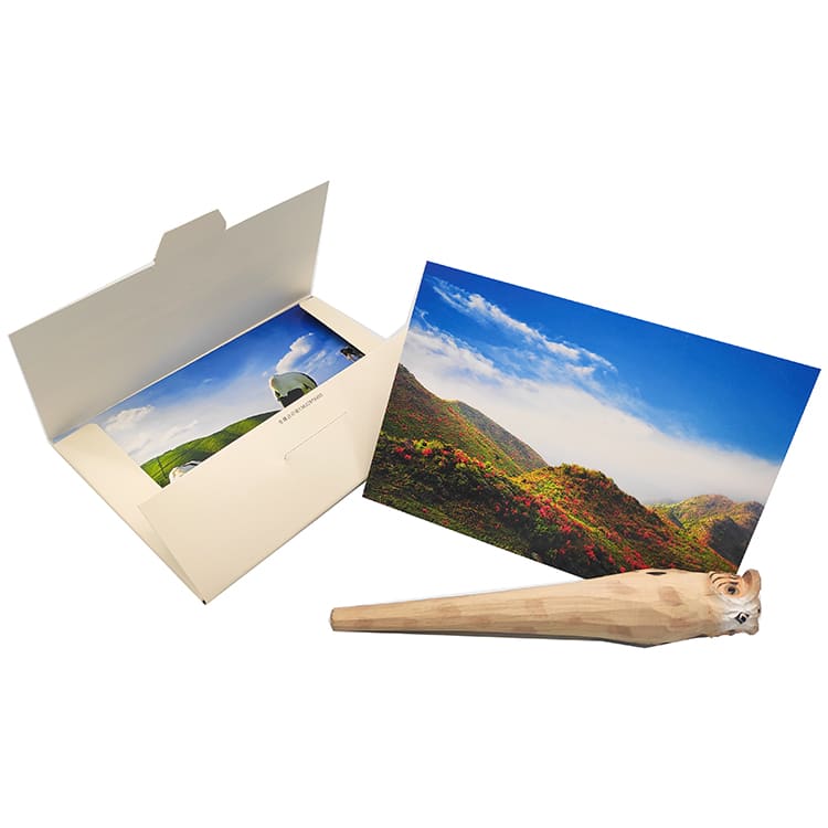 Custom business holiday card postcard view 4