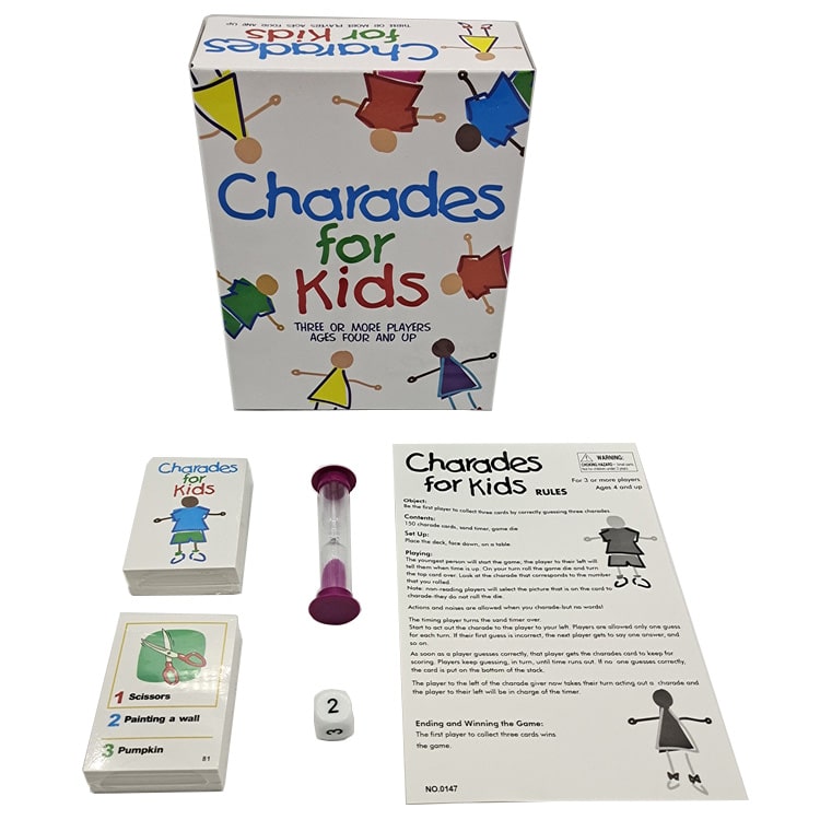 Custom charades learning card game — custom card printing