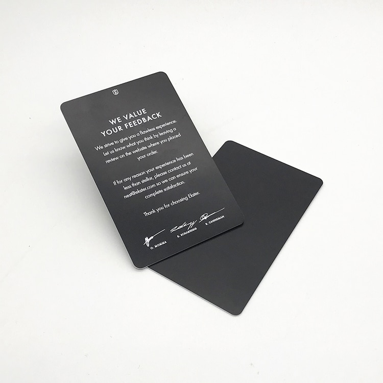 Custom design Plastic PVC warranty card view 4