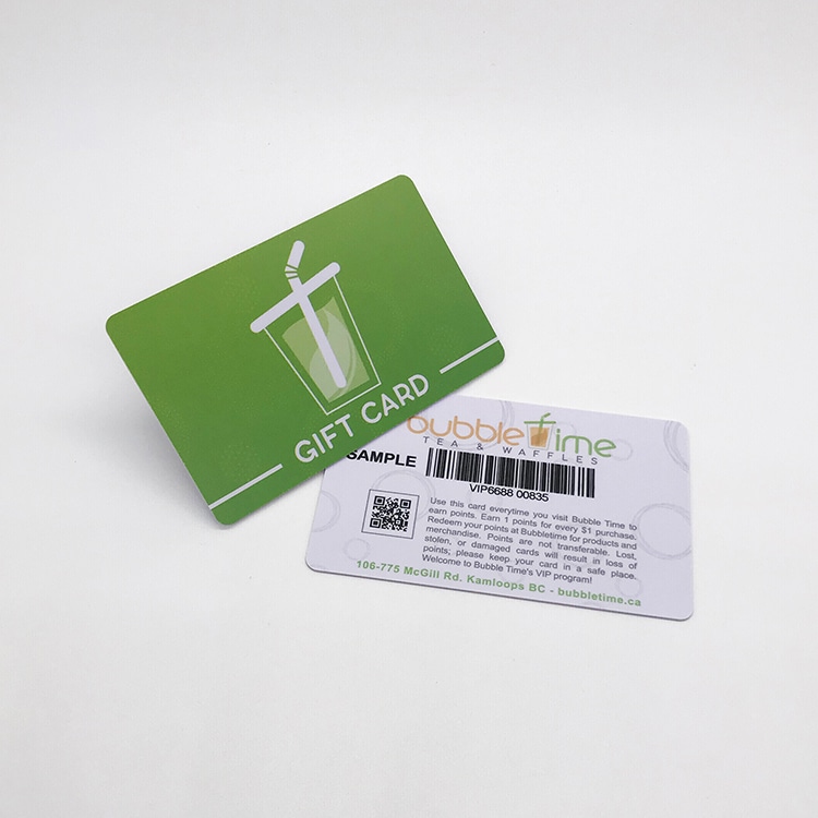 Custom design plastic Gift card view 2