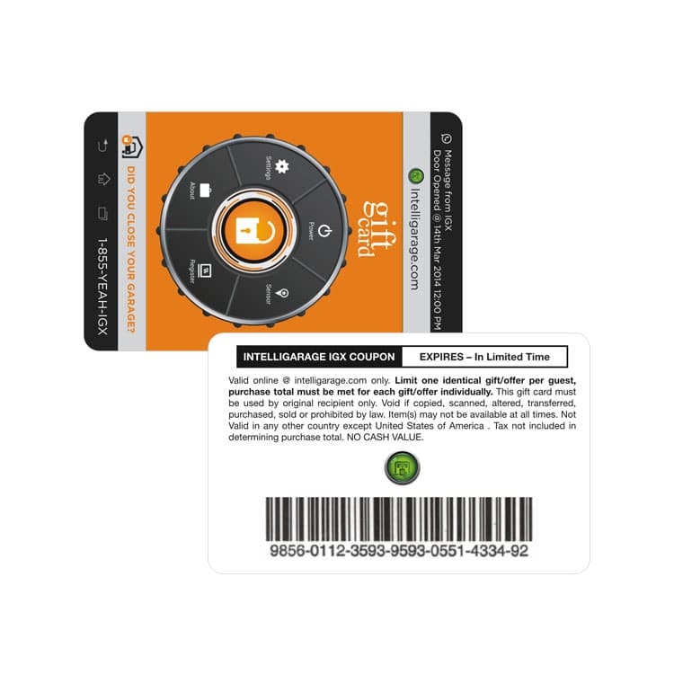 Custom design pvc barcode gift card view 3