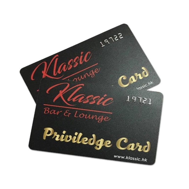Custom double-sided printed plastic PVC business cards — custom card printing