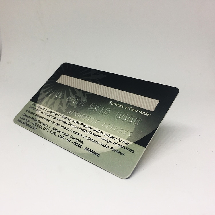 Custom embossing number PVC membership Card view 3