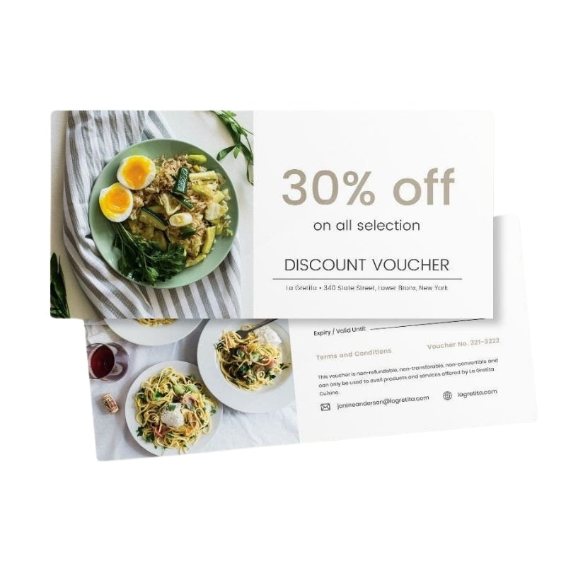 Custom food gift voucher view 3