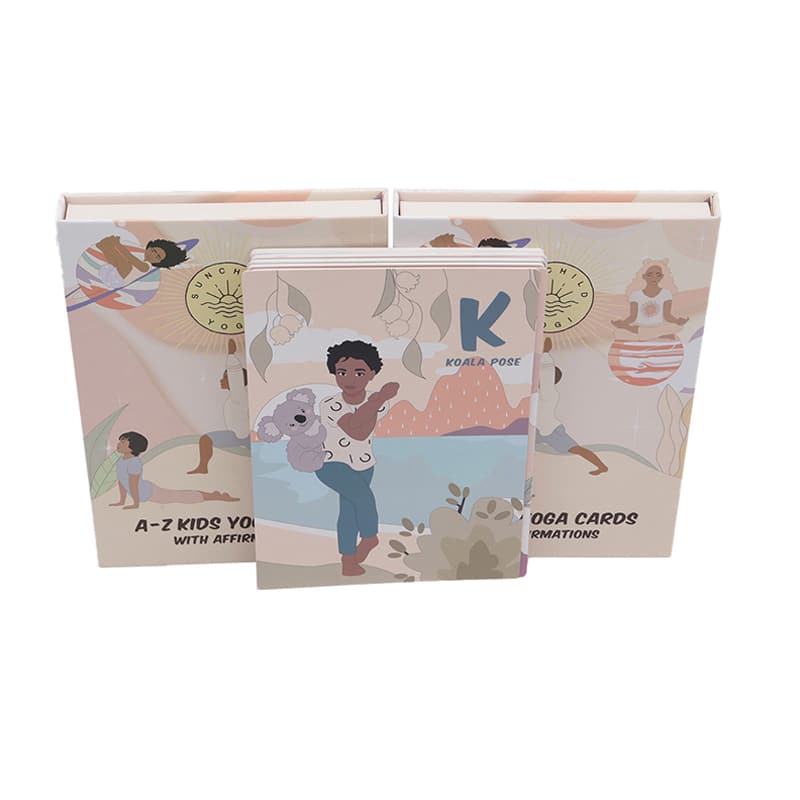 Custom gold foiling positive affirmation cards with magnetic box view 2