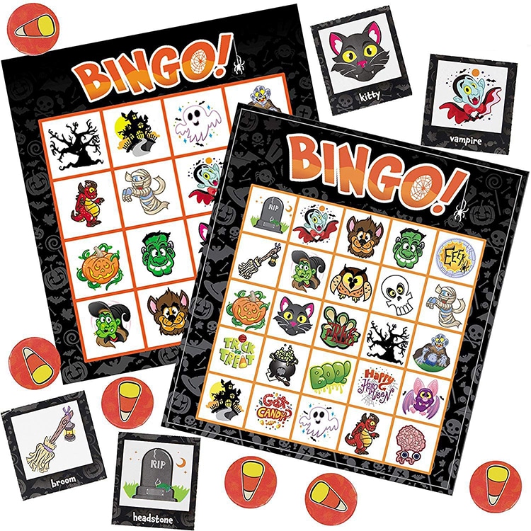 Custom halloween kids bingo game card — custom card printing