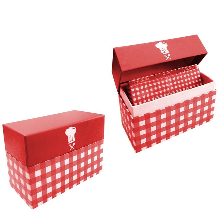 Custom home recipe cards with boxes and dividers — custom card printing