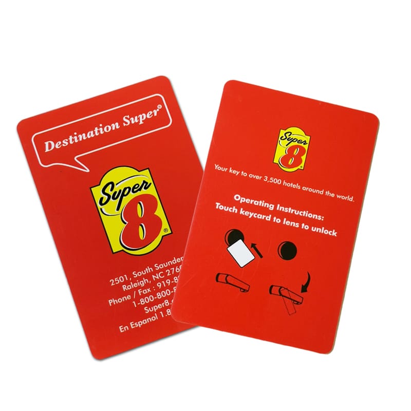 Custom hotel magnetic swipe key NFC card view 4