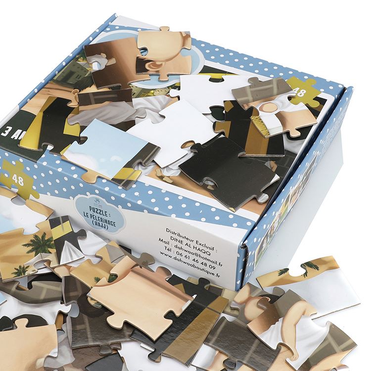 Custom jigsaw puzzle with mailer box — custom card printing
