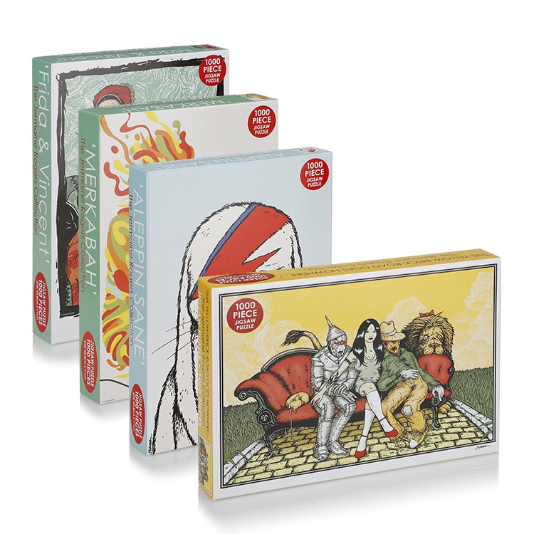 Custom jigsaw puzzle with mailer box view 2
