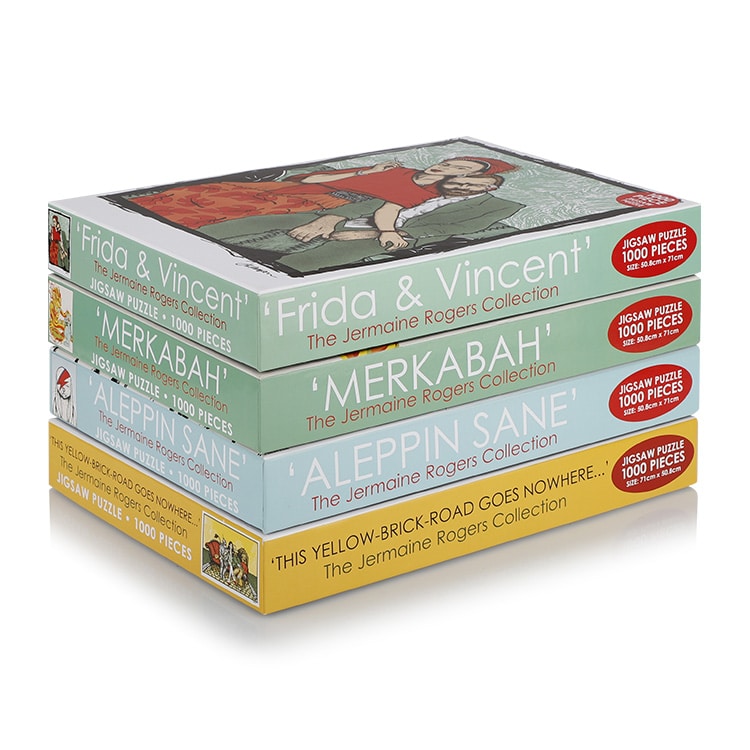 Custom jigsaw puzzle with mailer box view 3