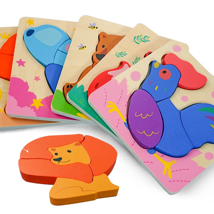 Custom kid Animal Wooden Puzzles — custom card printing