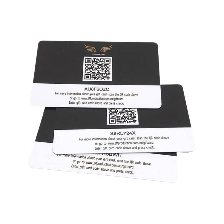 Custom loyalty gift card with barcode — custom card printing