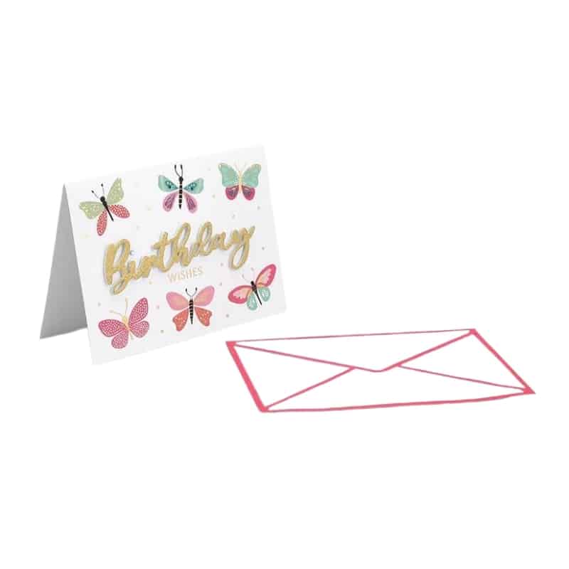Custom luxury gold foil Happy birthday greeting card view 3