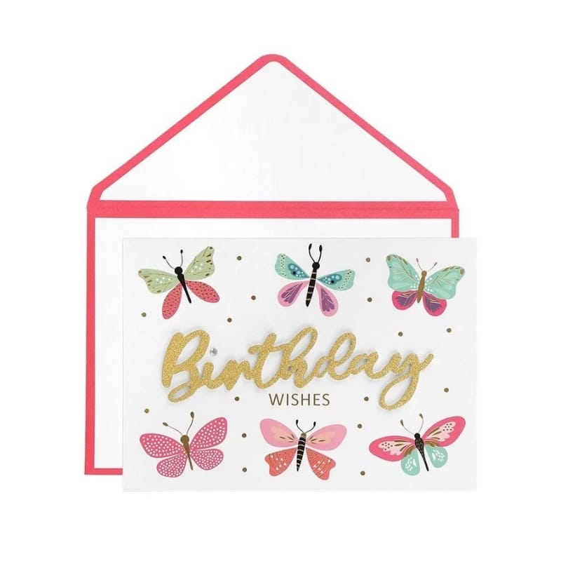 Custom luxury gold foil Happy birthday greeting card view 4