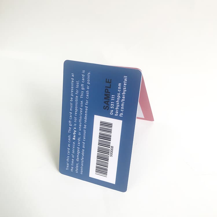 Custom membership card with variable barcode view 2